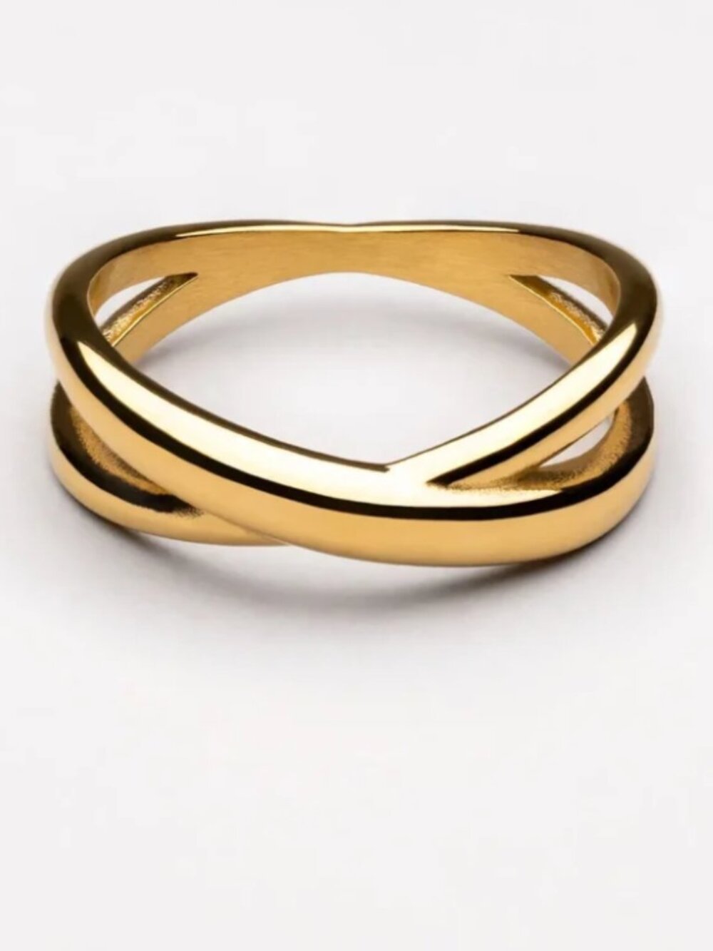 Atolea Gold Bold Cross RIng - Size 8